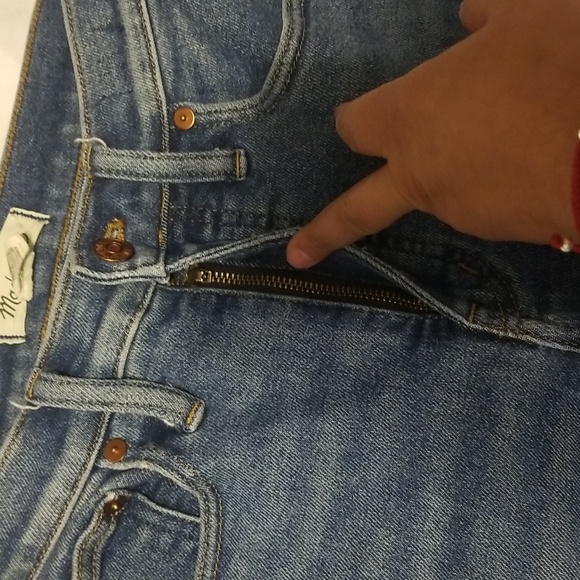 Madewell Cali Demi-Boot Jeans un Bodney Wash Size 27 Color Blue - Picture 9 of 16
